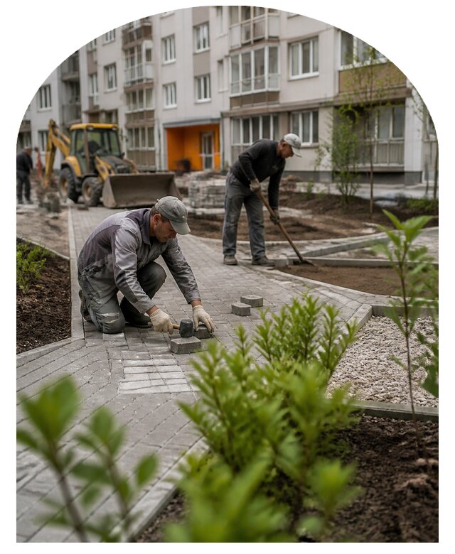 Благоустройство двора многоквартирного дома в Тутаеве